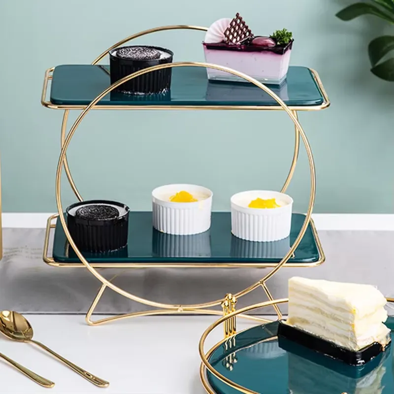 Display Risers Set - Conjunto de Suporte para Bolo Dourado